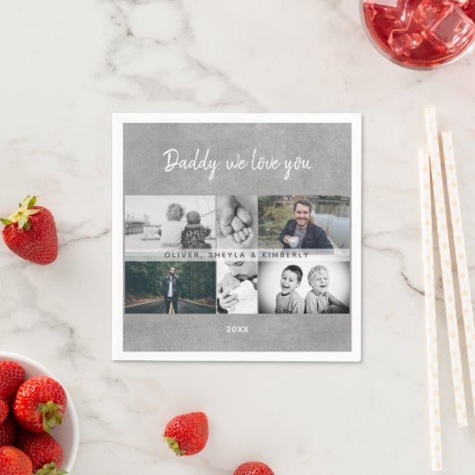 Vader met Kinderen en familie Vader Dag 6 Servet (Insitu)