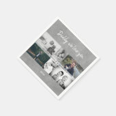 Vader met Kinderen en familie Vader Dag 6 Servet (Hoek)