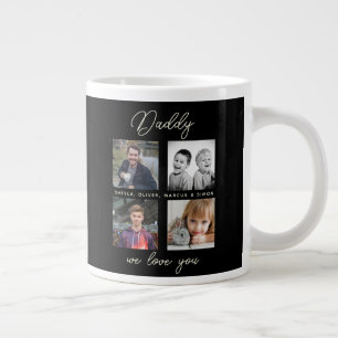 Vader met kinderen Familie Papa 4 foto collage  Grote Koffiekop