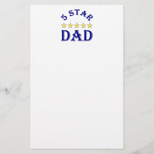 Vader met vijf sterren briefpapier