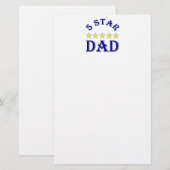 Vader met vijf sterren briefpapier (Voorkant / Achterkant)