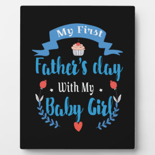 Vader mijn eerste Vaderdag met mijn baby-meisje Fotoplaat