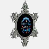 Vader mijn eerste Vaderdag met mijn baby-meisje Tin Sneeuwvlok Ornament (Links)