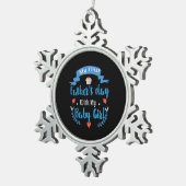 Vader mijn eerste Vaderdag met mijn baby-meisje Tin Sneeuwvlok Ornament (Rechts)