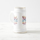 Vader: Mijn held, Mijn gids - Stein 22 oz Bierpul (Voorkant links)