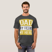 Vader Mijn vriend Mijn held T-shirt (Voorkant volledig)