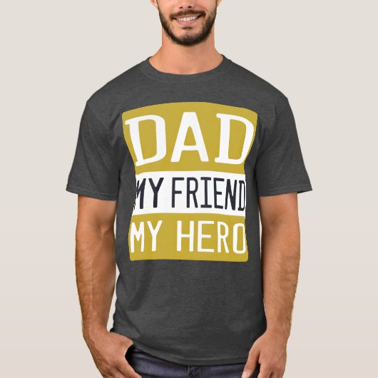 Vader Mijn vriend Mijn held T-shirt (Voorkant)