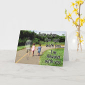 Vader mist zijn Kind op Vaderdag Kaart (Gele Bloem)