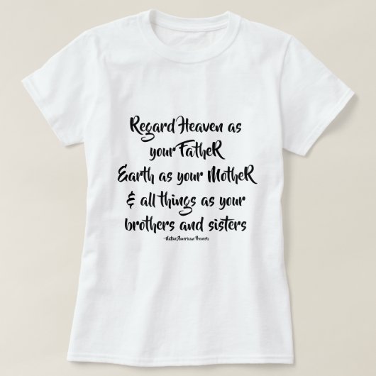 Vader, moeder, broers en zussen Proverb T-shirt (Design voorkant)