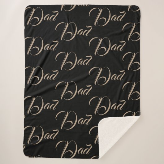 Vader Monogram Naam Letter Destiny's Sherpa Deken (Voorkant)