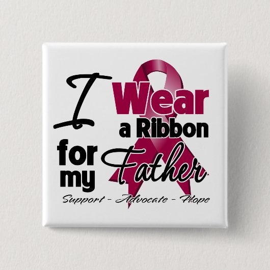 Vader - Multiple Myeloma Ribbon Vierkante Button 5,1 Cm (Voorkant)