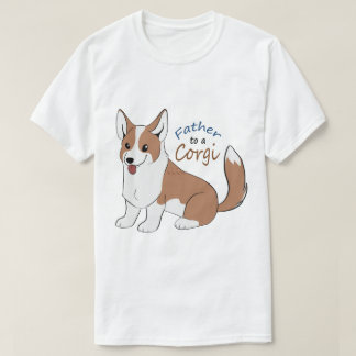 Vader naar een Rode Corgi met een staart T-shirt