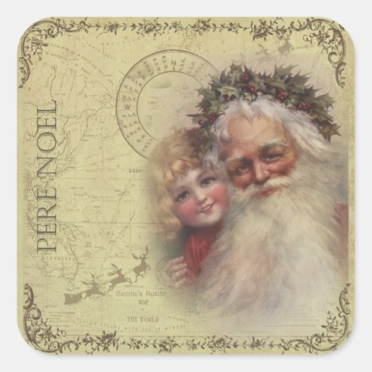 Vader Noel  Santa Sticker (Voorkant)