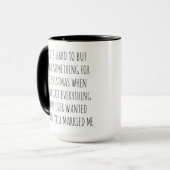 Vader of Man Grappige sarcastische Kerstkoffie Mok (Voorkant links)