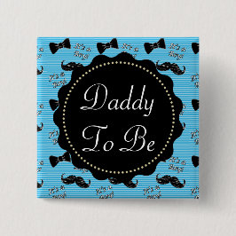 Vader om Blue Mustache Bowtie Baby shower Button t