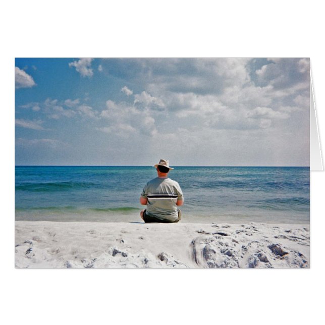 vader op het strand (Voorkant Horizontaal)