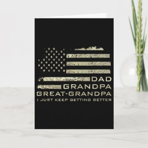 Vader Opa Oudoom Amerikaanse vlag vaders dag Kaart