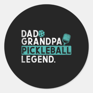 Vader Opa Pickleball Legend Pickle Ball speler M Ronde Sticker