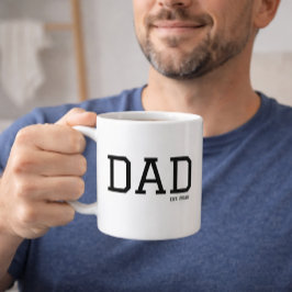 Vader Opgericht Aanpasbaar Jaar Vaderdag  Koffiemok