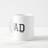 Vader Opgericht Aanpasbaar Jaar Vaderdag  Koffiemok (Voorkant links)