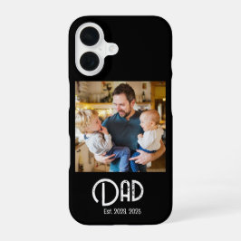 Vader Opgericht Foto Grunge tekst iPhone 16 Hoesje