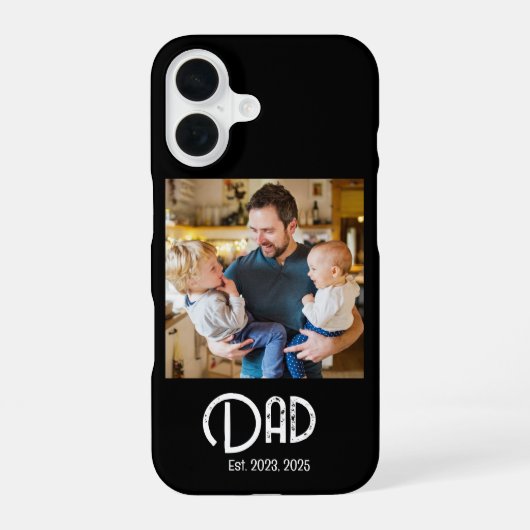 Vader Opgericht Foto Grunge tekst iPhone 16 Hoesje (Achterkant)