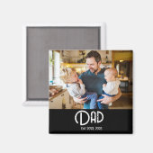 Vader Opgericht Foto Vaderdag Magneet (Voorkant / Achterkant)