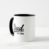 Vader Opgericht Nieuw Vader Jaar Typografie Mok (Voorkant links)