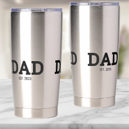 Vader Opgericht Nieuwe Vader Geschenk Geïsoleerd Geïsoleerde Drinkbeker