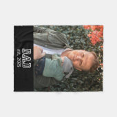 Vader Oprichtte Aangepast Jaar Foto Vader Aandenke Fleece Deken (Voorkant (Horizontaal))