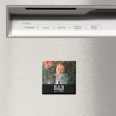 Vader Oprichtte Aangepast Jaar Foto Vader Aandenke Magneet (Insitu (Vaatwasser))