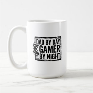 Vader overdag, gamer 's nachts T-shirt - Grappig g Koffiemok
