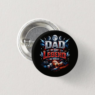 Vader overdag Legende 's nachts - Epische Gamer Va Ronde Button 3,2 Cm