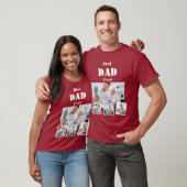 Vader papa beste fotocollage rood t-shirt (Unisex)