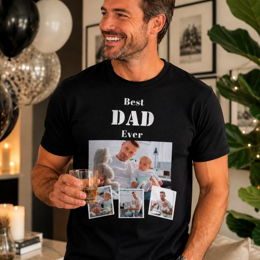 Vader papa beste fotocollage t-shirt