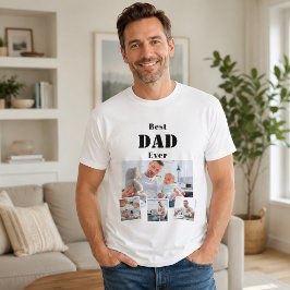 Vader papa beste fotocollage t-shirt
