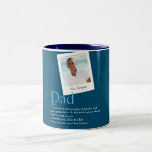 Vader Papa Definition Foto Blauw Tweekleurige Koffiemok