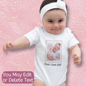 Vader papa eerste klas vader postzegel foto romper