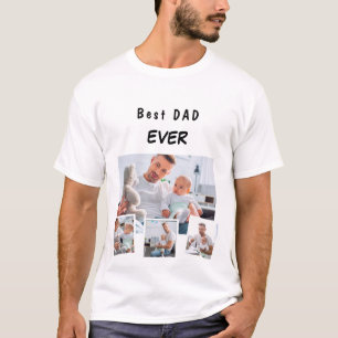 Vader papa kinderen foto collage t-shirt