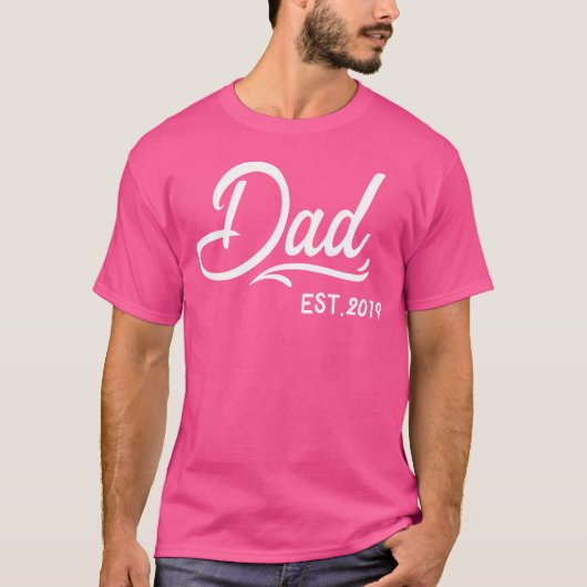 Vader papa papa vaders dag opgericht 2019 t-shirt (Voorkant)