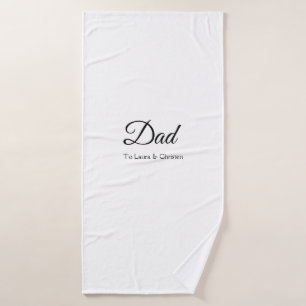 Vader papa voeg naam tekst vaderdag cadeaus badhanddoek