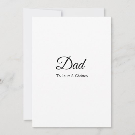 Vader papa voeg naam tekst vaderdag cadeaus toe kaart (Voorkant)
