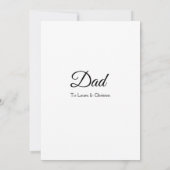 Vader papa voeg naam tekst vaderdag cadeaus toe kaart (Achterkant)