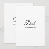 Vader papa voeg naam tekst vaderdag cadeaus toe kaart (Voorkant / Achterkant)