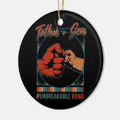 Vader Plus Zoon Onbreekbare Bond Vaderdag Keramisch Ornament (Links)