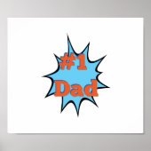 vader Poppa nummer één vader #1 Poster (Voorkant)