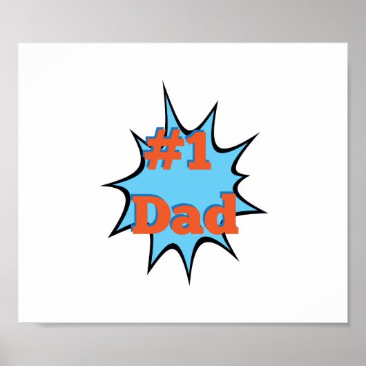vader Poppa nummer één vader #1 Poster (Voorkant)