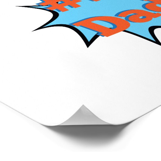 vader Poppa nummer één vader #1 Poster (Hoek)