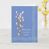 Vader Priest Dank u voor uw sympathie met Catkins Kaart (Gele Bloem)