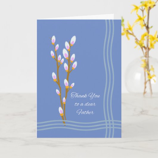 Vader Priest Dank u voor uw sympathie met Catkins Kaart (Gele Bloem)